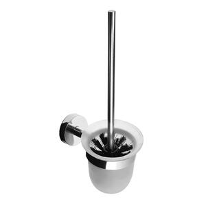 Sanela WC kefe üveg pohárral, polírozott, rozsdamentes acél product image 1