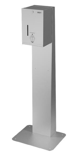Sanela SLZN 59E, SLZN 59ES automata kézfertőtlenítő adagoló, rozsdamentes acél, folyékony- és gél állagú fertőtlenítőszerhez product image 1