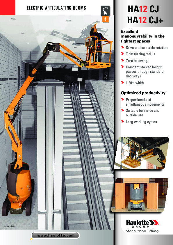 Elektromos csuklós emelő Haulotte HA 12 CJ FB Machinery PDF.pdf