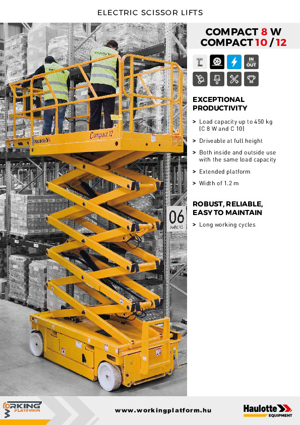Elektromos ollós emelő Haulotte Compact 12 Working Platform HU PDF.pdf