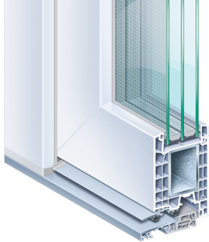 Műanyag bejárati ajtó, háromrétegű üvegezéssel ajánlatkérés