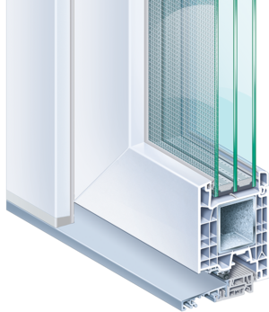 Műanyag bejárati ajtó, háromrétegű üvegezéssel ajánlatkérés