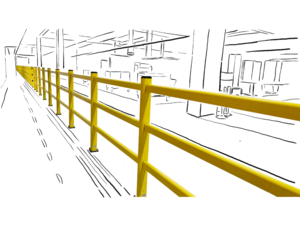 MPM MAXISAFE Falvédő elemek, munkafolyosó védő elemek, rugalmas terület védelem product image 2