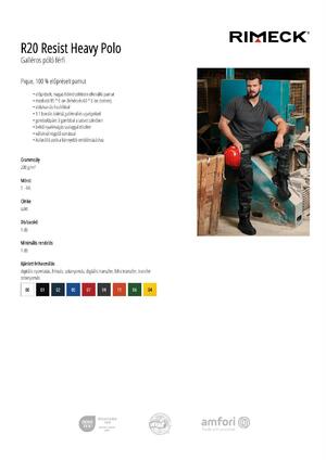 Malfini galléros munkavédelmi póló - RESIST HEAVY POLOR20 product image 3