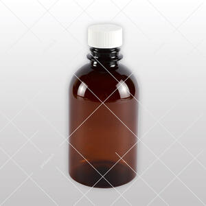Patika Pack PET flakon, barna + fehér kupak P - 300 ml, Ø28-as száj, 50x product image 1