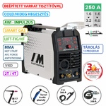 MASTROWELD MASTRO TIG-250 DC COLD hegesztő inverter + varrat tisztító product image
