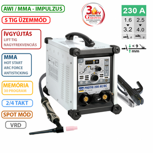 MASTROWELD PROTIG 200 AC/DC hegesztő inverter product image 1