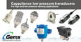 Gems Sensors & Controls Kapacitív elvű, alacsony nyomástartományú távadók product image 1