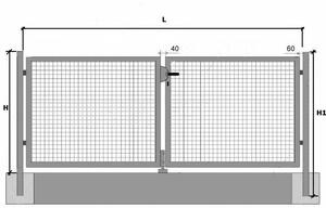 FÖLDVÁR-RUBBER Kétszárnyú kapu BD product image 1