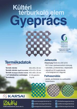 Karsai Erősített Műanyag Gyeprács ( fekete ) product image 2