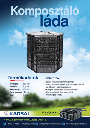 Karsai Komposztáló Láda Tetővel product image 3