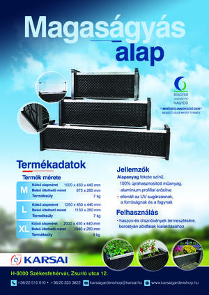 Karsai Növénytartó láda ( Lég-és vízáteresztő magaságyás alap) product image 2