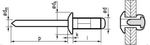 Zeta 1181 Aluminium/Acél D fejű fekete furatkitöltő szegecs product image 1