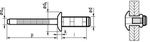 Zeta 1461 Acél/Acél D fejű furatkitöltő szegecs product image 1