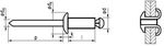 Zeta 1301 Alumínium/Acél D fejű hasadó szegecs product image 1