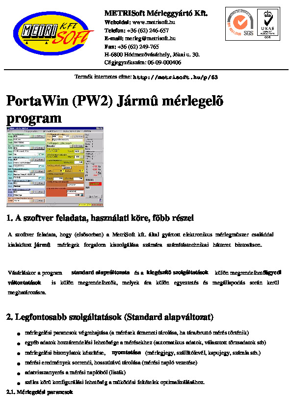 Járműmérleg szoftver