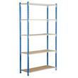  Velez fém polcállvány, alapkivitel, 200 x 100 x 50 cm, 1500 kg, 5 polc, kék product image