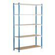  Velez fém polcállvány, alapkivitel, 200 x 125 x 40 cm, 1500 kg, 5 polc, kék product image