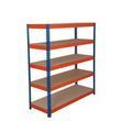  Rapid 3 fém polcállvány, 160 x 150 x 45 cm, 265 kg/polc, 5 farostlemez (HDF) polc, kék/narancssárga product image