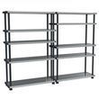  Műanyag polcállvány, alapkivitel, 185 x 119 cm, 600 kg, 5 polccal, fekete product image