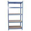  Basic fém polcállvány, 172 x 90 x 45 cm, 175 kg/polc, 5 farostlemez polc, kék product image