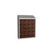 Manutan Olaf hegesztett szekrény személyes tárgyakra, 20 box, hengerzár, szürke/barna product image