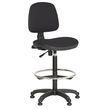  Monako plus magasított munkaszék csúszótalpakkal, fekete product image 1