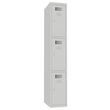  Hegesztett öltözőszekrény Dean, 3 rekeszes, szürke/szürke product image 1