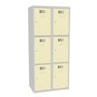  Jared hegesztett öltözőszekrény, 6 rekesz, hengerzár, szürke/bézs product image 1