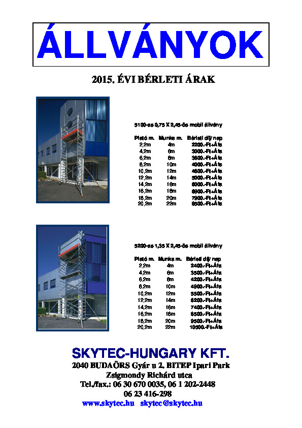 állvány-bérbeadás-kölcsönzés-Árlista-2015..pdf