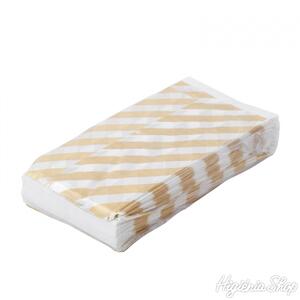 BontaBag 1 kg-os papírtasak arany csíkos design mintával - 200 db product image 1
