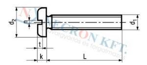 Necron NCN 346 - Domborúfejű egyeneshornyú csavar product image 2