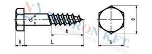 Necron NCN 968 - Hatlapfejű facsavar (állványcsavar) product image 2
