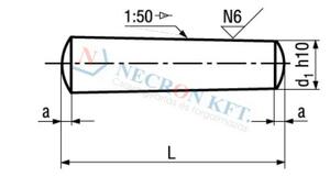 Necron NCN 1209 - Kúpos illesztőszeg h10 edzett, köszörült product image 2