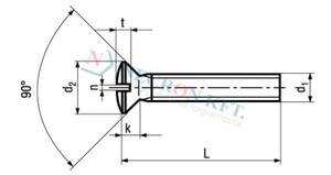 Necron NCN 368 - Lencsefejű egyeneshornyú csavar product image 2