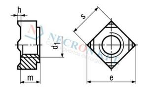 Necron NCN 192 - Négylapú hegeszthető csavar anya product image 2