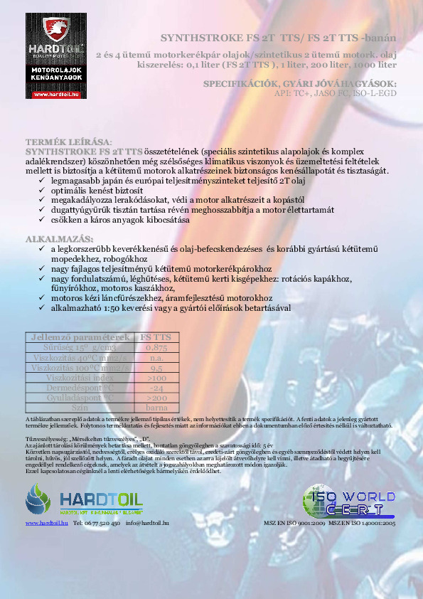 324_Termeklap-Hardt_Oil-SYNTHSTROKE_FS_2T_TTS_FS_2T_TTS_banan.pdf