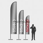 beach flag / strandzászló Csepp / cápauszony alakú / téglalap alakú strandzászlók product image