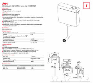 Alcaplast Univerzális Start/stop nyomógombos product image 2