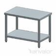 Anvalor ROZSDAMENTES MUNKAASZTAL, felhajtás nélkül, alsó polccal, 70x70x85 cm product image