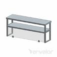 Anvalor ÁTADÓ POLC, kétszintes, síküveg leheletvédő, 100x30x60 cm product image