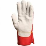 GANTELINE 155L BŐRKESZTYŰ, SZÜRKE VASTAG MARHAHASÍTÉK/PIROS VÁSZON product image