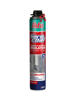 Akfix Akfix thermcoat hő & hangszigetelő purhab spray (pisztolyos) product image 1