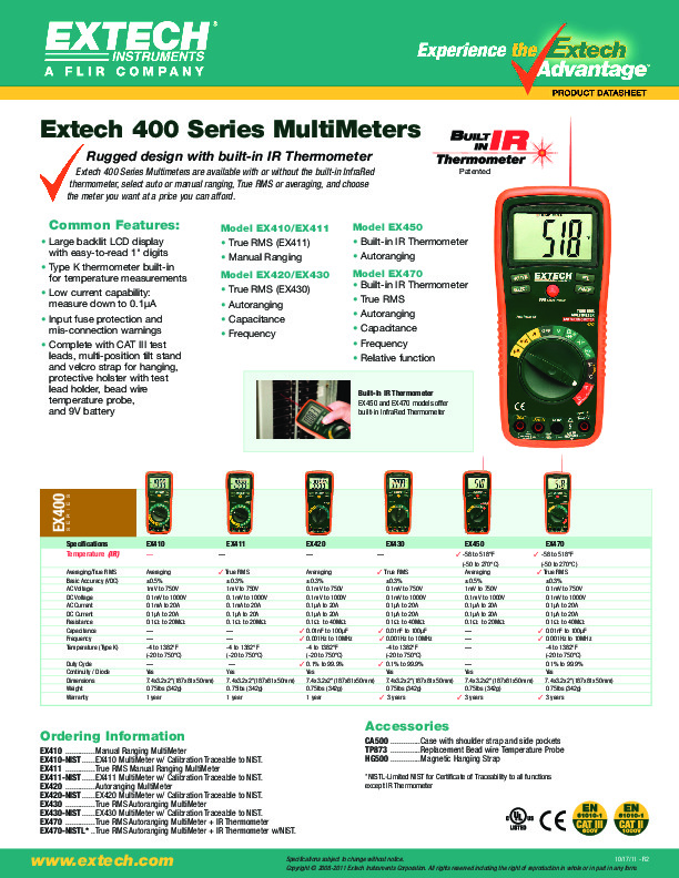 Extech EX400 Series.pdf
