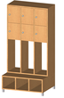 Bocskó Kft. Hatszemélyes bölcsődei öltözőszekrény, natúr product image
