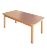 Bocskó Kft.-Fa vázas, laminált lapos asztalok-Geri Óvodai Geri favázas téglalap asztal product image
