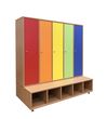 Bocskó Kft. Ötszemélyes, hosszúajtós óvodai öltözőszekrény színes product image 1