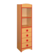 Bocskó Kft.-Óvodai polcos szekrény,fiókkal Keskeny polcos szekrény, fiókokkal product image 1