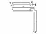 Induct Trade It 7070rsz, vízszintes sarok kapaszkodó, 90°-ban hajlított 700x700 mm product image