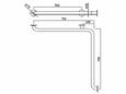 Induct Trade It 7070rsz, vízszintes sarok kapaszkodó, 90°-ban hajlított 700x700 mm product image